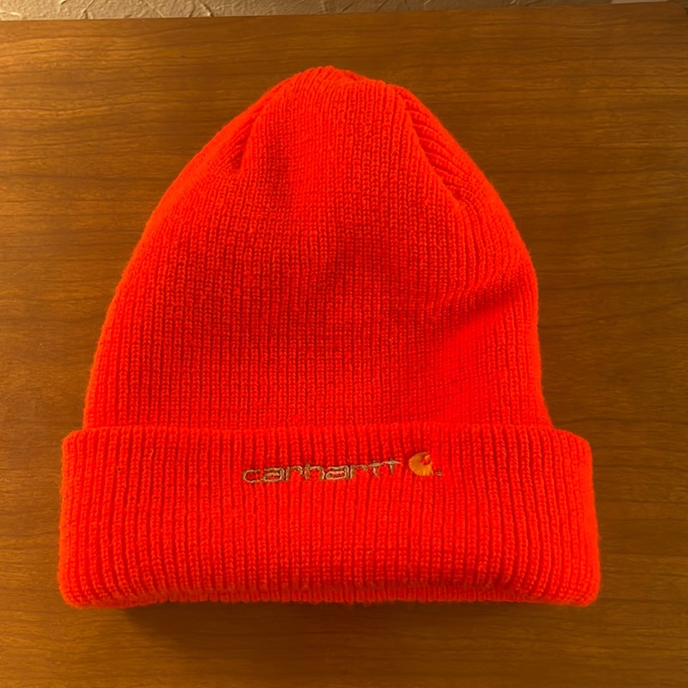 Orange Carhartt Beanie.